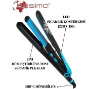 Resim Serenity Haven Ocean Serisi Profesyonel Saç Düzleştirici ve Tost Katlama Aracı Beyaz 