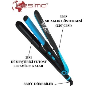 Resim Serenity Haven Ocean Serisi Profesyonel Saç Düzleştirici ve Tost Katlama Aracı Beyaz 