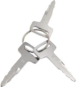 Resim Nissan Forklift ile Uyumlu 3 ADET Ateşleme 1A Tuşları KEY00-GB01A, Kahverengi, 1 