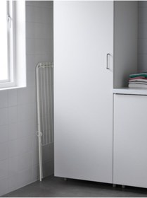Resim IKEA Metal Metal Jall Minimalist Çamaşır Kurutma Askılığı Beyaz Beyaz 