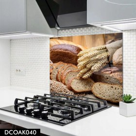 Resim Olinpa Cam Ocak Arkası Koruyucu | Buğday Ekmeği Desenli 