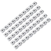 Resim Tenfowee Avrupa Standartı 30 Tipi M6 Aluminyum Profil Bağlantı Elemanı - Kare Blok Somun, Nikel Kaplama, 50 Adet/poşet 
