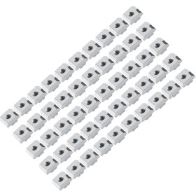 Resim Tenfowee Avrupa Standartı 30 Tipi M6 Aluminyum Profil Bağlantı Elemanı - Kare Blok Somun, Nikel Kaplama, 50 Adet/poşet 