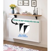 Resim Wıen - Dresuar Montaj Gerektirmeyen 100X18 cm Mdf Oval Kesim Petek Üstü Uçan Raf Kitaplık 