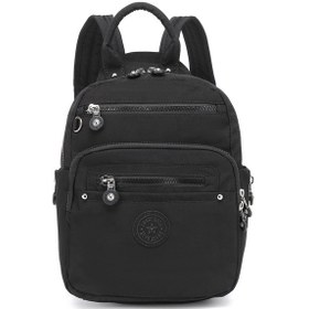 Resim Smart Bags Günlük Küçük Boy Su Geçirmez Krınkıl Kumaş Kadın Sırt Çantası Siyah 
