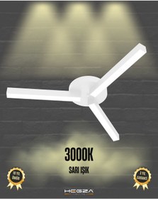 Resim Admira Beyaz Kasa, Sarı Işık Modern Plafonyer Led Avize Beyaz 