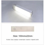 Resim Beyaz Sanat İnsan Vücudu İndüksiyon Taşınabilir El Şarj Gece Işık Şeridi Manyetik Emme Koridor Merdiven Şarap Dolabı Dolap Işığı 10cm Beyaz 