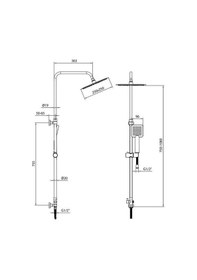 Resim Ar Efes Kolonlu İnce Tepe Duş Seti 102158050 Krom 