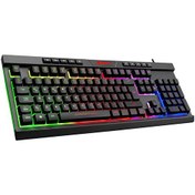 Resim GameBooster GB-G69K Outlander Rainbow Aydınlatmalı Membrane Siyah Q Kablolu Oyun Klavyesi 