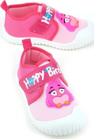 Resim GEZER Yazlık Kız Çocuk Keten Happy Bird Cırt Cırtlı Ayarlanabilir Ayakkabı Fuşya 