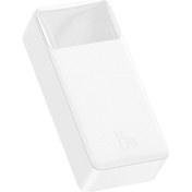 Resim Baseus Bipow 15w Hızlı Şarj 30000 Mah Led Göstergeli Powerbank Beyaz BEYAZ 