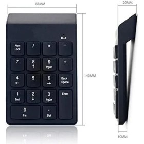 Resim Mena Rise AL-2021 USB Numpad Keypad Kablosuz Numerik Klavye USB Numaratör Tuş Takımı 