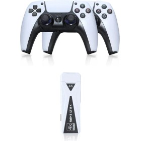 Resim TeknoBaran Y5 64GB Android Dual Pad 4K Game Stick - Beyaz 