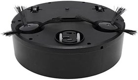 Resim Robot Süpürge Ev Haritalama USB Şarj Mini Akıllı Süpürme Robotu Evcil Hayvanlar, Halı ve Sert Zeminler Olan Evler için(Siyah) 