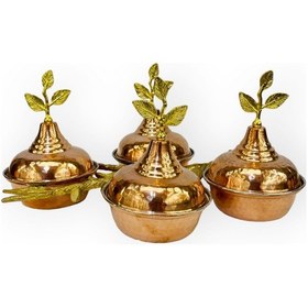 Resim 4 Lü Bakır Zeytin Dalı Çerezlik 