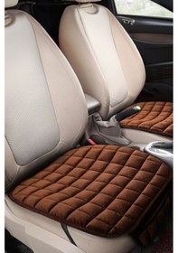 Resim Premium Cepli Terletmez Ortopedik Oto Koltuk Minderi - 1 Adet - Kahverengi 