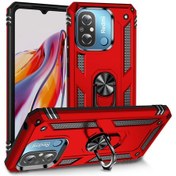 Resim Redmi 12c Kılıf Tchs Vega Kapak - Kırmızı Kirmizi 