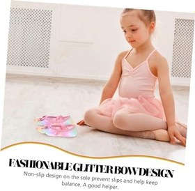 Resim SAFIGLE Çocuk Dans Ayakkabıları Ilmek Dans Ayakkabıları Yürümeye Başlayan Çocuklar Için Bale Bale Yürümeye Başlayan Çocuk Kız Ayakkabı Suni Deri 