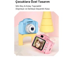 Resim Yeni Nesil Çocuk Dijital Mini Fotoğraf Video Makine Erkek Kız Çocuklar 1080P Hd Ekran Kamera Selfie 