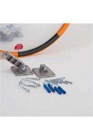 Resim İleri Trafik Trafik Güvenlik Aynası 60 cm Sarı-Siyah ve 2.5 m Galvaniz Flanşlı Direk Set 