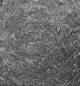 Resim Ebru Sanatı El Yapımı Kadın Gri Siyah Beyaz İpek Fular Krf 22 Gri Siyah Beyaz 001 