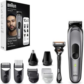 Resim Çok Fonksiyonlu Erkek Bakım ve Şekillendirme Seti, Gri Renk 