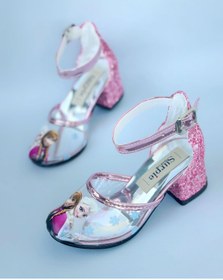 Resim Surpie Shoes Karakterli Şeffaf Topuklu Ayakkabı, Çocuk Topuklu Ayakkabı 