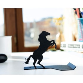 Resim Gowpenart Masa Üstü Metal Ergonomik Telefon/tablet Tutucu Stand 1,5 Mm Kalınlık Siyah Hayvan Figürlü (AT F.) 