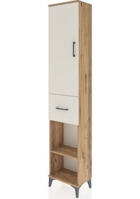 Resim Arges Dolap 3 Raflı Tek Çekmeceli Tek Askılı 44x30x221 Çam-ay... Çam 
