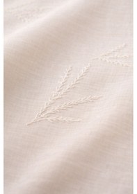 Resim Rize Bezi Dokuma Çarşaf Çift Kişilik & 2 Adet Yastık Kılıfı Açık Bej 