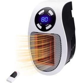 Resim Samdoo 500w Mini Elektrikli Isıtıcı - Seramik Hızlı Isı, 1-12 Saat Zamanlayıcı, 2 Hız Seviyesi, Led Ekran, Uzaktan Kumanda Eu Plug, Beyaz 