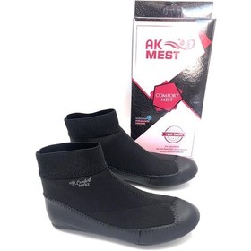 Resim Hakiki Deri Termal Karnili Comfort Çorap Mest Siyah 