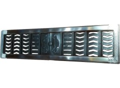 Resim Plaka Altlığı Paslanmaz Beyaz Reflektörlü 2 Li Takım Hırdavat Plakalık 5 Adet 