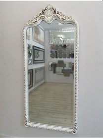 Resim Ayna Denizi Princess Great Aging White Model Eskitme Beyaz Renk Dekoratif Boy Aynası Eskitme Beyaz 