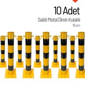 Resim İleri Trafik 10'lu Sabit Metal Direk Seti Kulaklı, Metal Duba 75 cm 