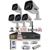 Resim Ids - 5 Kameralı 1080P Fullhd 5Mp Sony Lensli Kamera Seti - 2027 