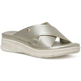 Resim Nine West Neymas 3fx Altın Kadın Dolgu Topuk Terlik 000000000101356263 Altın 