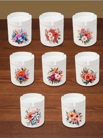 Resim Çiçek Baskılı Seramik Küllük, LH927836492835235234234 