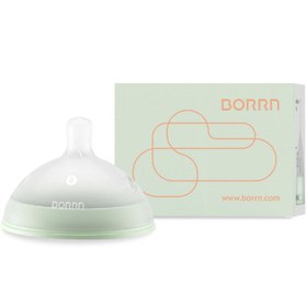 Resim Borrn Antikolik Silikon Biberon İçin Emzik Orta Akışlı 3-6 Ay Yeşil 