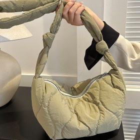 Resim Moda Puffer Çapraz Vücut Çantası, Trendy Kapitone Omuz Çantası, Kadınlar Için Rahat El Çantası Ve Cüzdan 