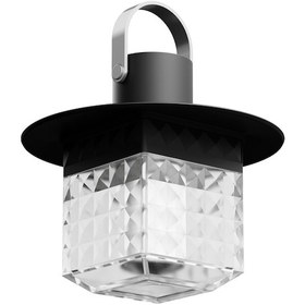 Resim Tenfowee Çift Renkli Işık Kaynağı, 4 Parlaklık Seviyeli, Taşınabilir Şarjlı Kamp Feneri - Siyah Siyah 