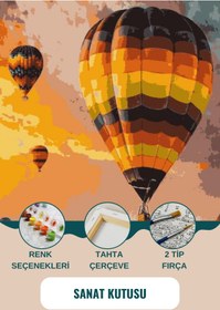 Resim SANAT Kapadokya - Sayılarla Boyama & Hobi Seti Fırça Boya Duvara Asma Aparatı Dahil 40x50 Tablo 