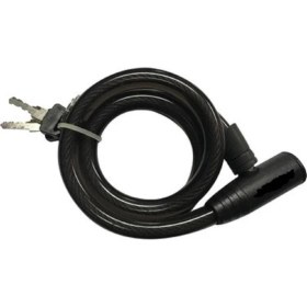 Resim Güçlü Bisiklet Motosiklet Anahtarlı Halat Kilit 12X800 Bisiklet Kilidi 80 cm Siyah Renk 