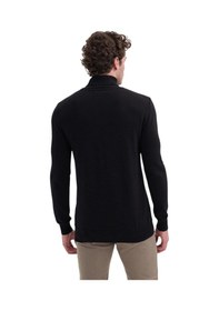 Resim Cazador Pamuk Kumaş Slim Fit Basic Tam Balıkçı Kazak Siyah 