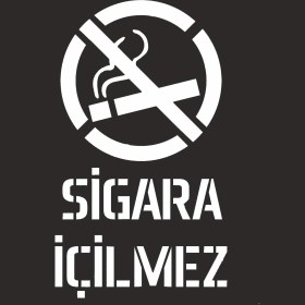 Resim İsg Tabelam 50x50/kompozit/Sigara Içilmez Boyama Şablonu 