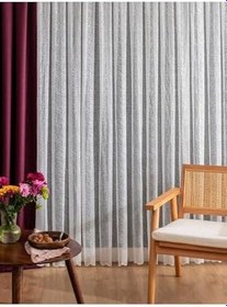 Resim Buz Kırığı Desen, Salon Mutfak Balkon Perdesi 1X3 Sık Pile, 280 x 250 