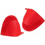 Resim Geeksen Küçük Eller İçin Yemek Dereceli Silikon Fırın Eldiveni - Isı & Soğuk Dayanıklı, Kaymazsız Tutuş, Fırın/pişirme/barbekü Kullanıma Uygun Kırmızı Çok Renkli 