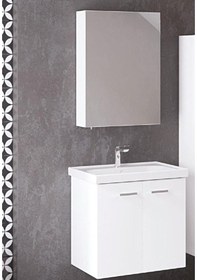 Resim Denko Terra 60 Cm Mdf Beyaz Banyo Dolabı Alt Modül Ve Lavabo Beyaz 