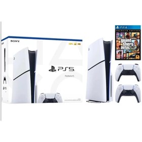 Resim Sony Playstation 5 Slim 1 Tb Türkçe Menü + 2. Dualsense Gamepad + Gta 5 Hediyeli+ Tr Uyumlu Güç Kablosu 