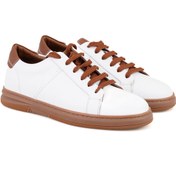 Resim Desa Seth Beyaz Erkek Deri Spor Ayakkabı 